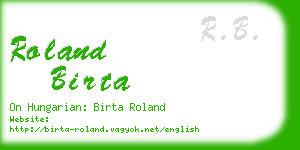 roland birta business card